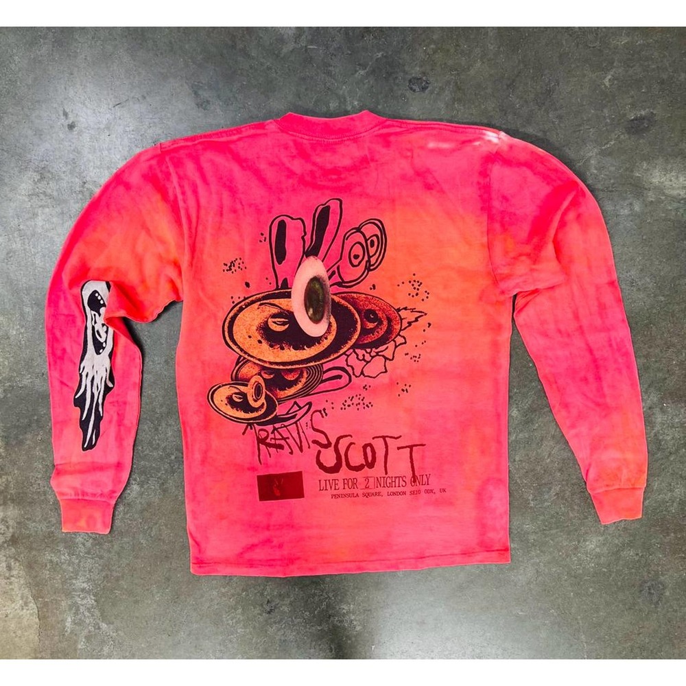 Travis Scott O2 Live Tie Dye Long Sleeve - Large
